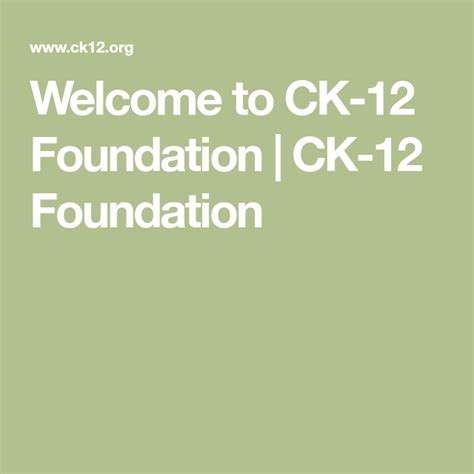 Welcome to CK